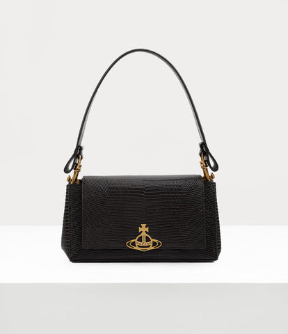 Vivienne Westwood Hazel Medium Handbag, Black - Gold orb