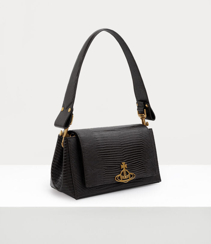 Vivienne Westwood Hazel Medium Handbag, Black - Gold orb