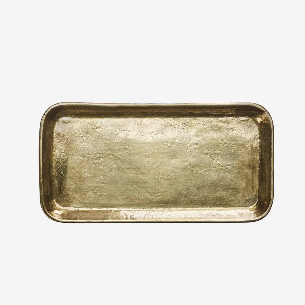 HAND HAMMERED ALUMINIUM TRAY