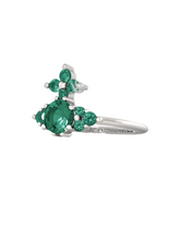 Vivienne Westwood FEODORITA RING - PLATINUM / MINT GREEN CZ