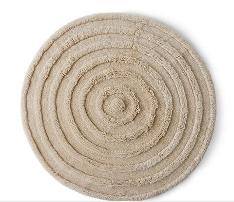 Round Woolen Rug Cream (Ø150CM)