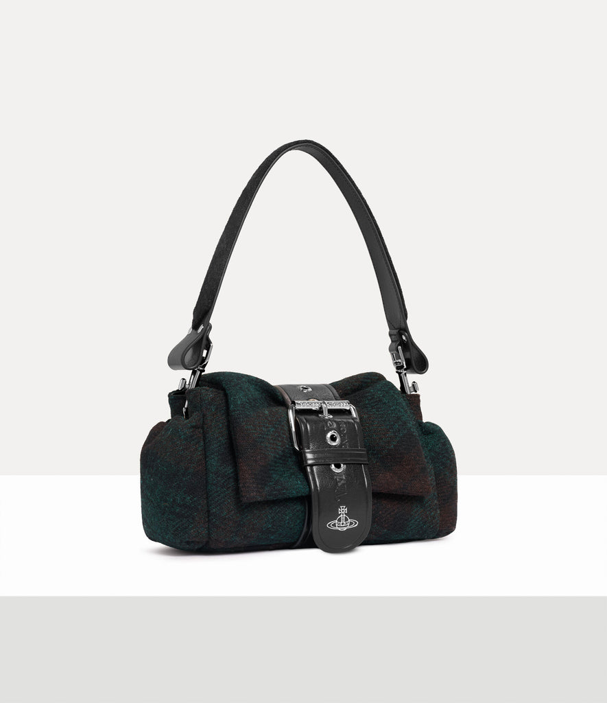 Vivienne Westwood Hazel Treasure Handbag Harris Tweed - Dark Check