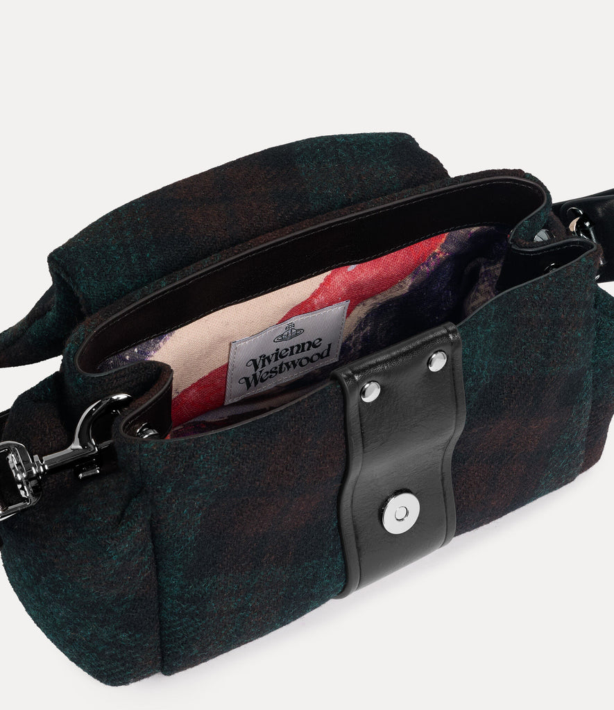 Vivienne Westwood Hazel Treasure Handbag Harris Tweed - Dark Check