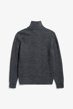 AW26 Norse Projects Hagen Wool Cotton Rib Full Zip Jacket, Dark Grey Melange