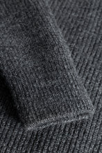 AW26 Norse Projects Hagen Wool Cotton Rib Full Zip Jacket, Dark Grey Melange