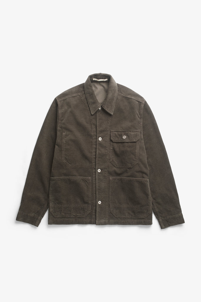 AW26 Norse Projects Vrigsted Wide Wale Corduroy Chore Jacket, Beluga