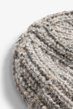AW26 Norse Projects Donegal Wool Rib Beanie, Light Grey Melange