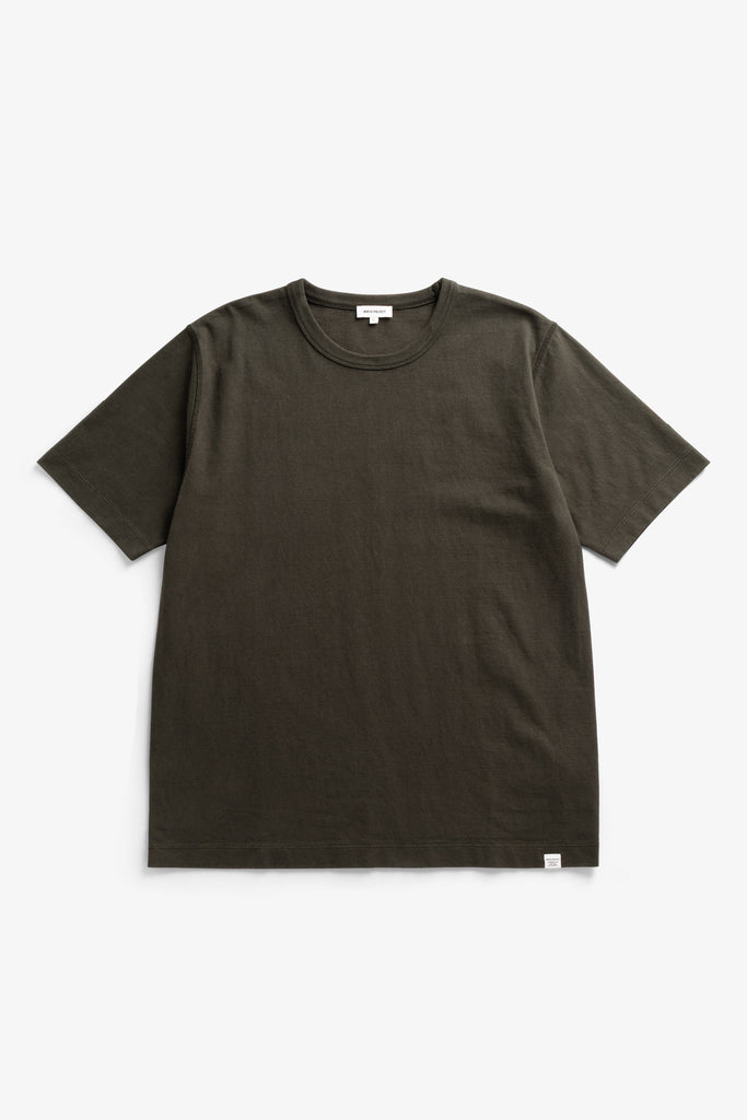 AW26 Norse Projects Elmelunde Soft Compact Cotton T-shirt, beech Green