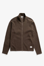 AW26 Norse Projects Teno Cotton Hemp Military Rib Zip Cardigan, Delicioso Brown