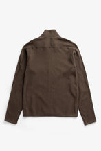 AW26 Norse Projects Teno Cotton Hemp Military Rib Zip Cardigan, Delicioso Brown