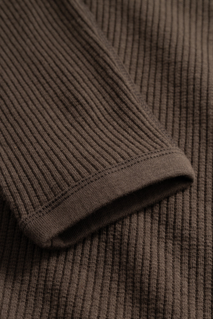 AW26 Norse Projects Teno Cotton Hemp Military Rib Zip Cardigan, Delicioso Brown