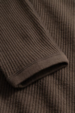 AW26 Norse Projects Teno Cotton Hemp Military Rib Zip Cardigan, Delicioso Brown