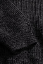 AW26 Norse Projects Gullverket Cotton Wool Rib Cardigan, Dark Grey Melange