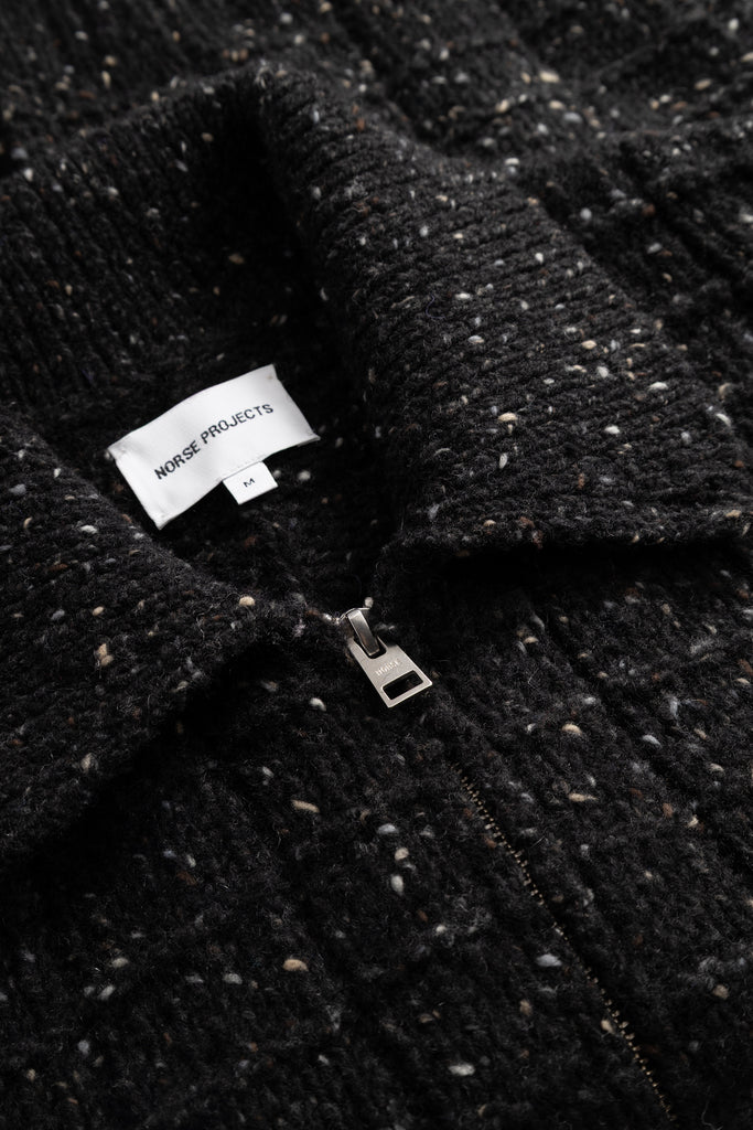 AW26 Norse Projects Aldrup Donegal Square Jacket, Charcoal Melange