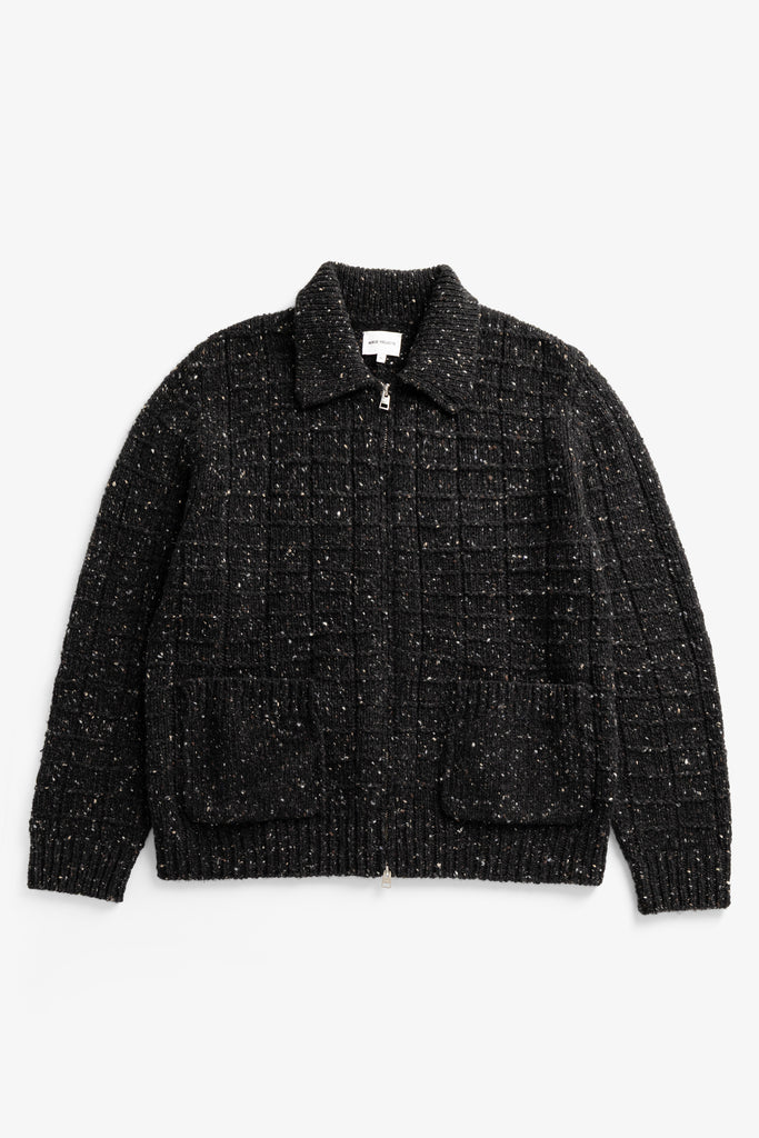 AW26 Norse Projects Aldrup Donegal Square Jacket, Charcoal Melange