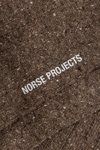AW26 Norse Projects Bykle Neps Wool Rib Sock, Walnut