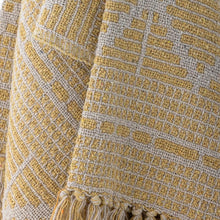 Gutte Throw, Yellow, Recycled Cotton