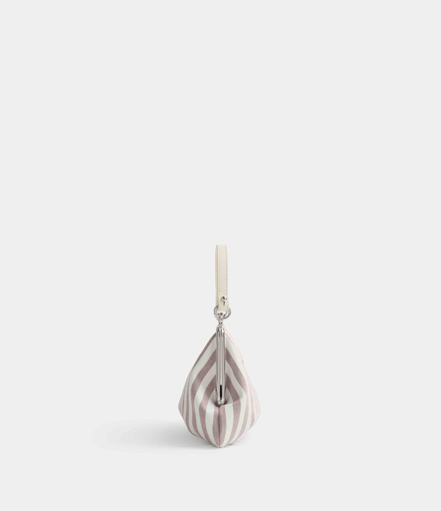 Vivienne Westwood AW26 GRANNY FRAME PURSE BURGUNDY STRIPE