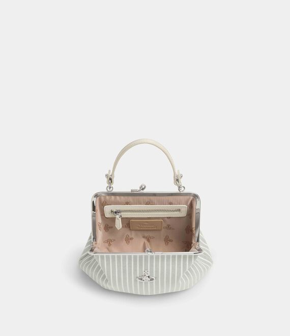Vivienne Westwood AW26 GRANNY FRAME PURSE THYME STRIPE