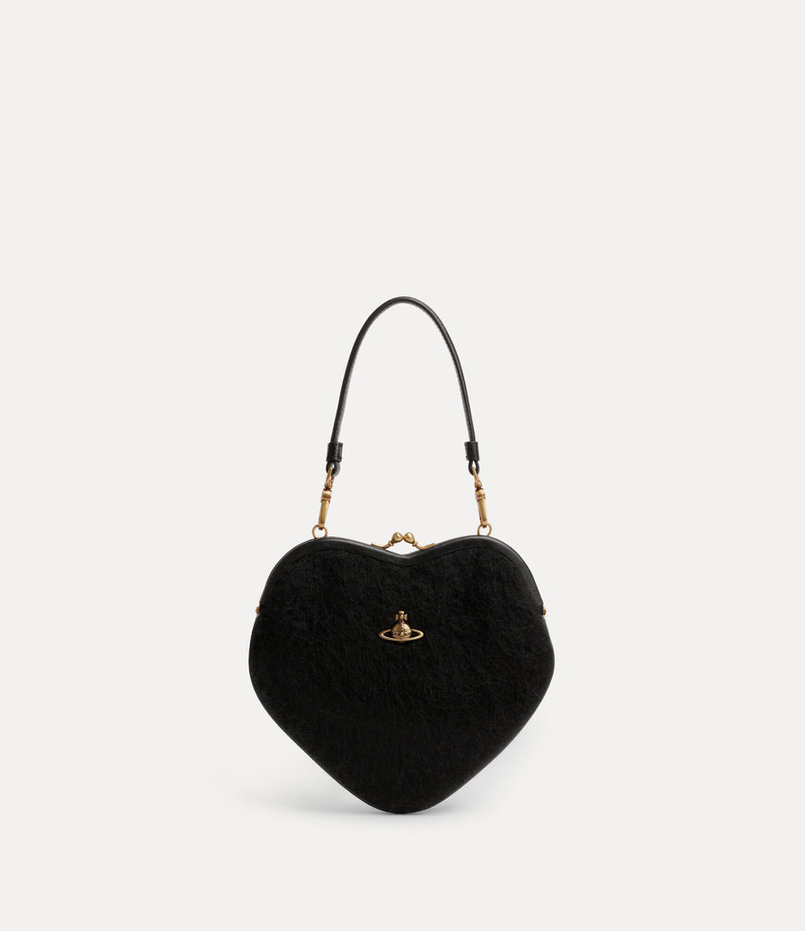 Vivienne Westwood mohair effect Belle heart frame purse