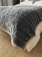 Maitri: Stonewashed Velvet quilt- CHARCOAL