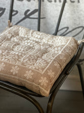 Natural Cotton Embroidered Gaddi Seat Cushion