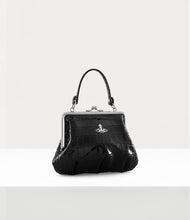 Vivienne Westwood Granny Frame Purse, Black Croc