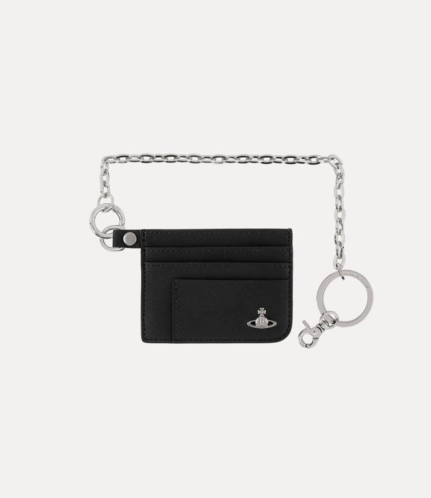 Vivienne Westwood card holder flat chain black