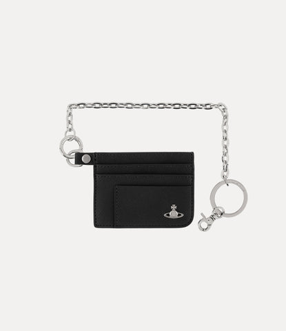 Vivienne Westwood card holder flat chain black