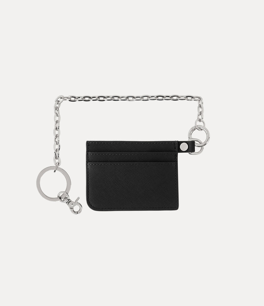Vivienne Westwood card holder flat chain black