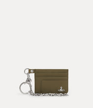 Vivienne Westwood card holder flat chain khaki