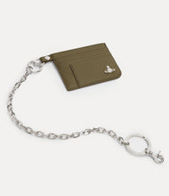 Vivienne Westwood card holder flat chain khaki
