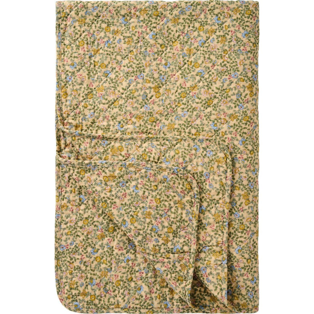 Ib Laursen - quilt bruin met rode, oranje en grijze bloemen - No. 28 wonen & lifestyle Ib Laursen - quilt bruin met rode, oranje en grijze bloemen - No. 28 wonen & lifestyle