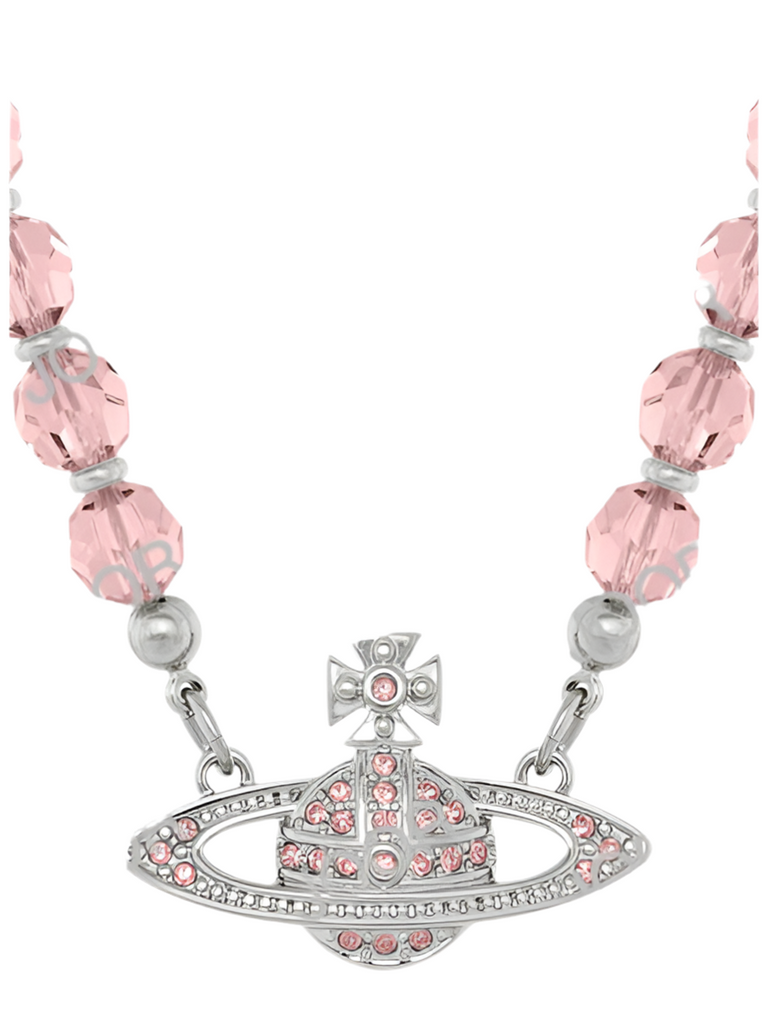 Vivienne Westwood Messaline Choker Platinum / Vintage Rose
