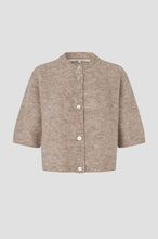 Second Female Andrea Knit Rib Cardigan - Light Beige Melange