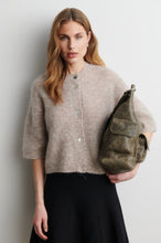 Second Female Andrea Knit Rib Cardigan - Light Beige Melange