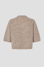 Second Female Andrea Knit Rib Cardigan - Light Beige Melange