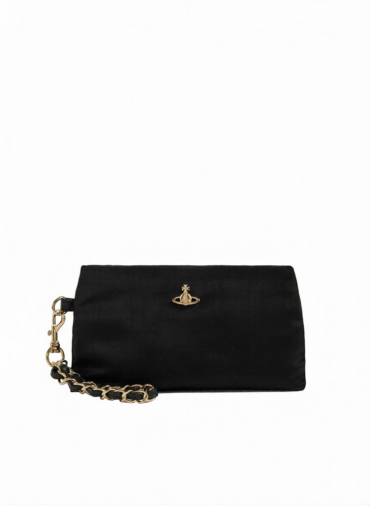 Vivienne Westwood Sadie wristlet pouch black viscose