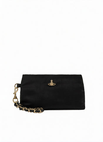 Vivienne Westwood Sadie wristlet pouch black viscose