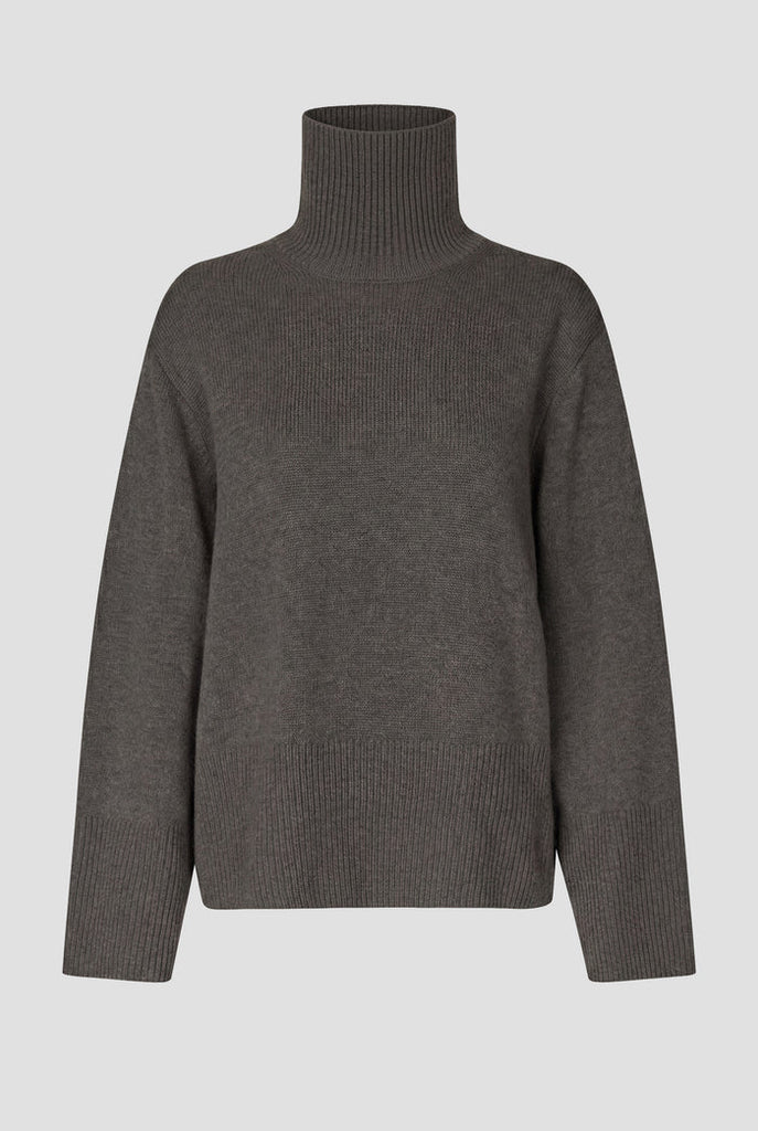 Second Female Alpha Knit T-Neck - Black Olive