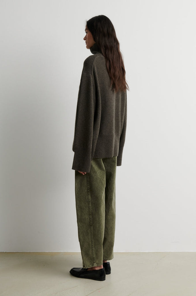 Second Female Alpha Knit T-Neck - Black Olive