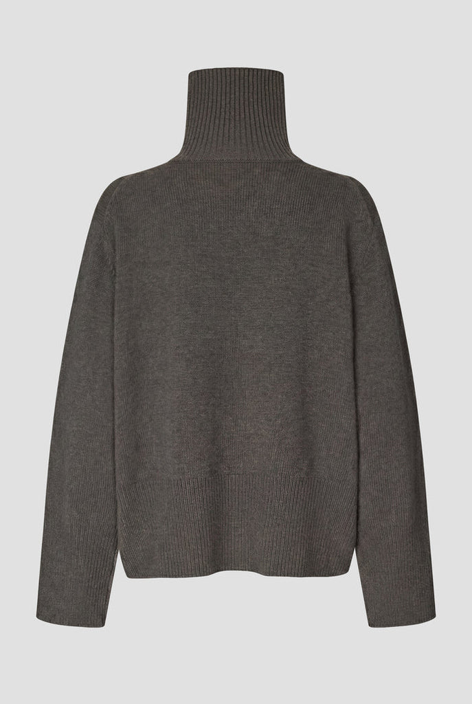 Second Female Alpha Knit T-Neck - Black Olive