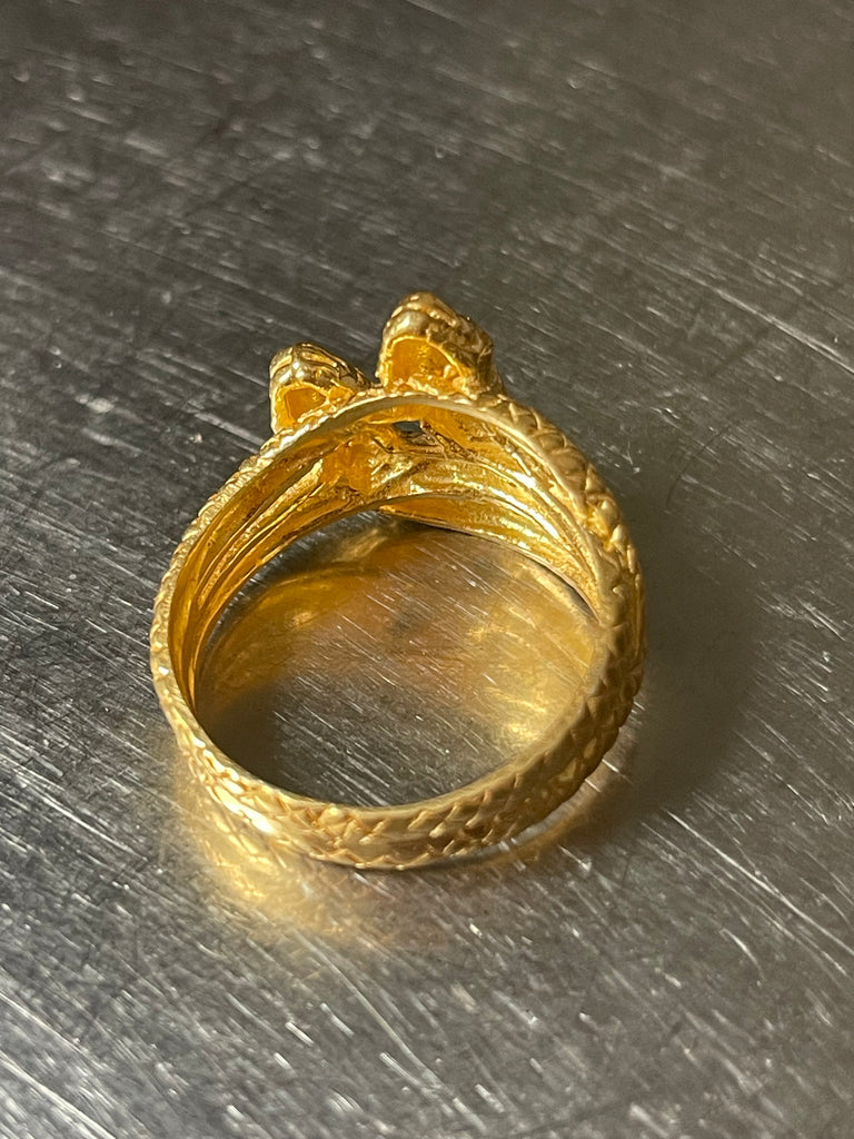 Double Snake Ring - Gold Plated