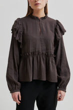 Second Female Terra Frill Blouse Chocolate Plum