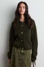 Second Female Andrea Knit Rib LS Cardigan - Black Olive