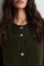 Second Female Andrea Knit Rib LS Cardigan - Black Olive