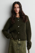 Second Female Andrea Knit Rib LS Cardigan - Black Olive
