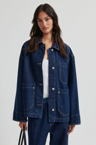 Second Female Columbo Jacket - Dark Blue Denim