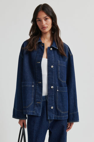 Second Female Columbo Jacket - Dark Blue Denim