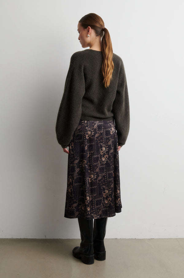 Second Female Gabby Wrap Knit - Black Olive